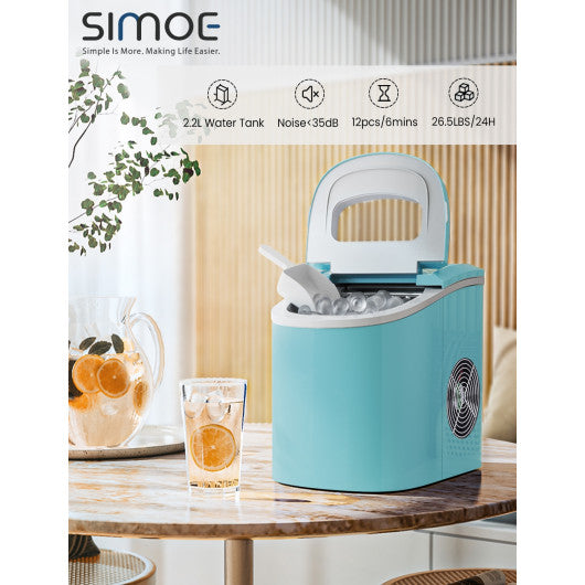 Mini Portable Compact Electric Ice Maker Machine - Green