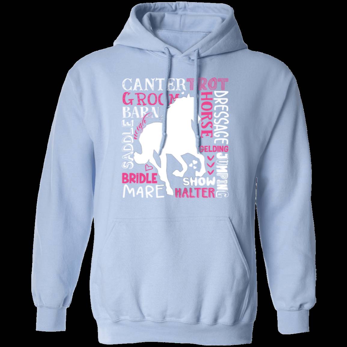 HORSE LOVER LADIES Pullover Hoodie - 8 oz Unisex Comfort Wear