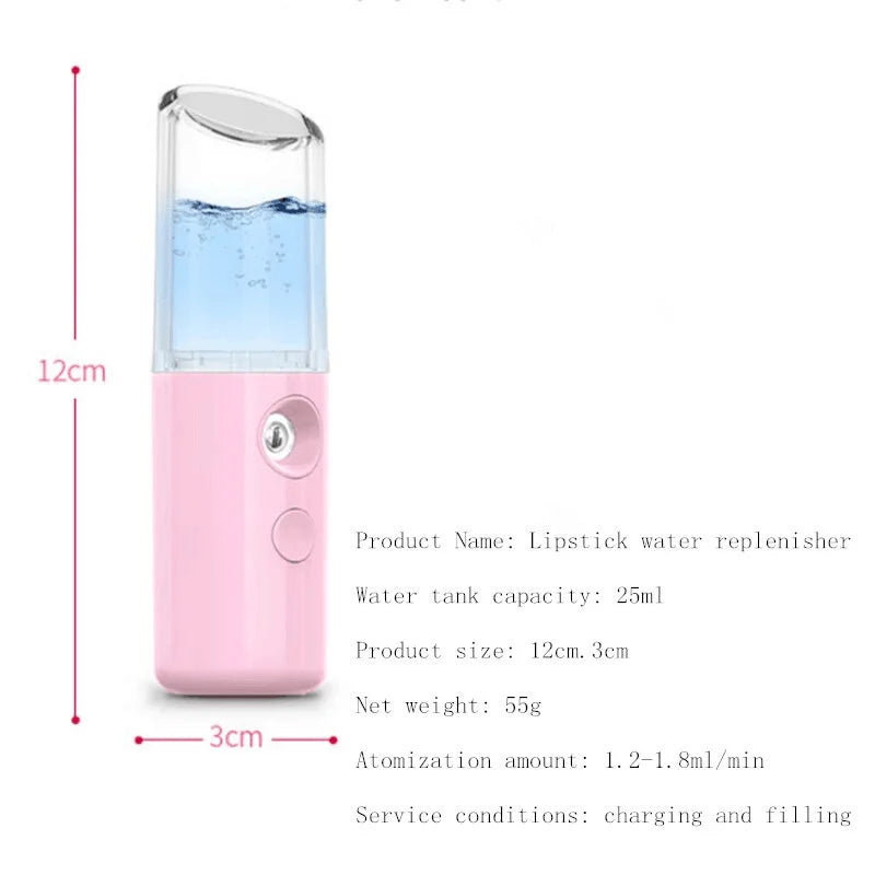 USB Rechargeable Nano Facial Steamer for Skin Care and Moisturizing