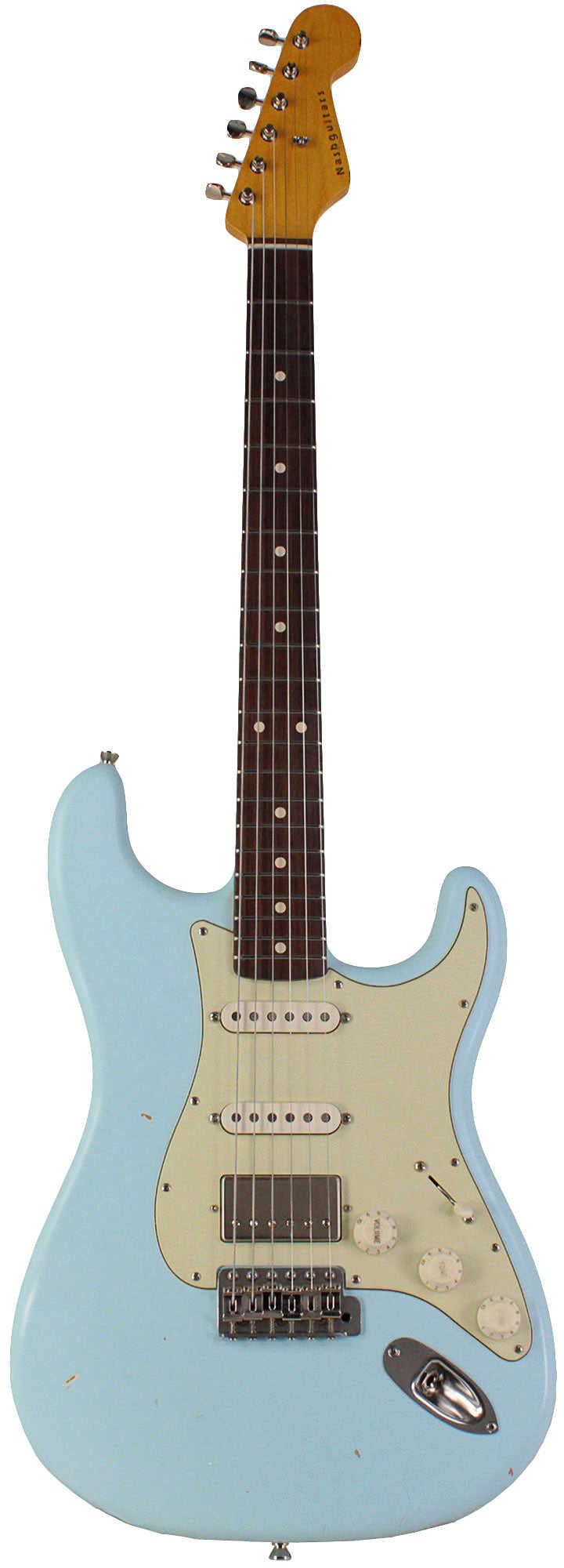 Nash S-63 Guitar, Sonic Blue, HSS, Light Aging