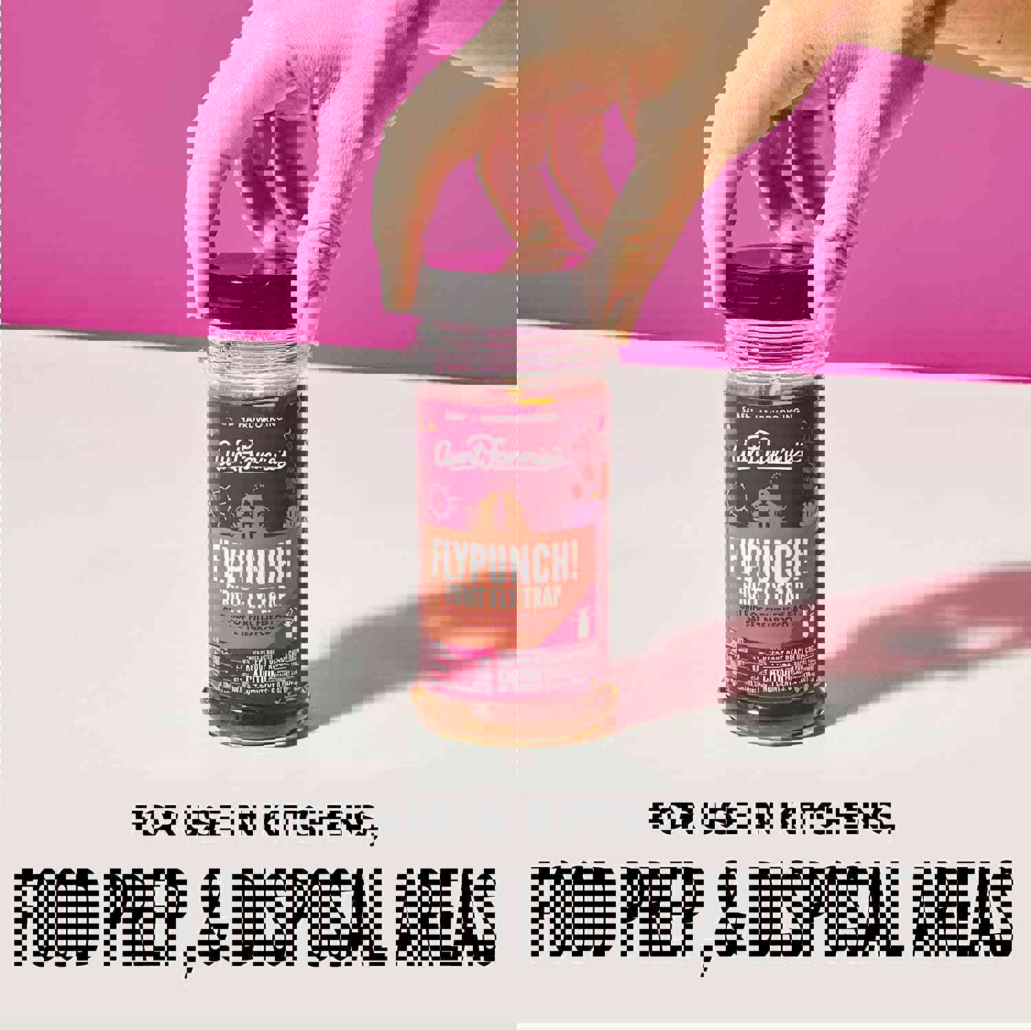 Aunt Fannie’S Flypunch Fruit Fly Trap (2 Pack) - Plant-Based Indoor & Kitchen Solution