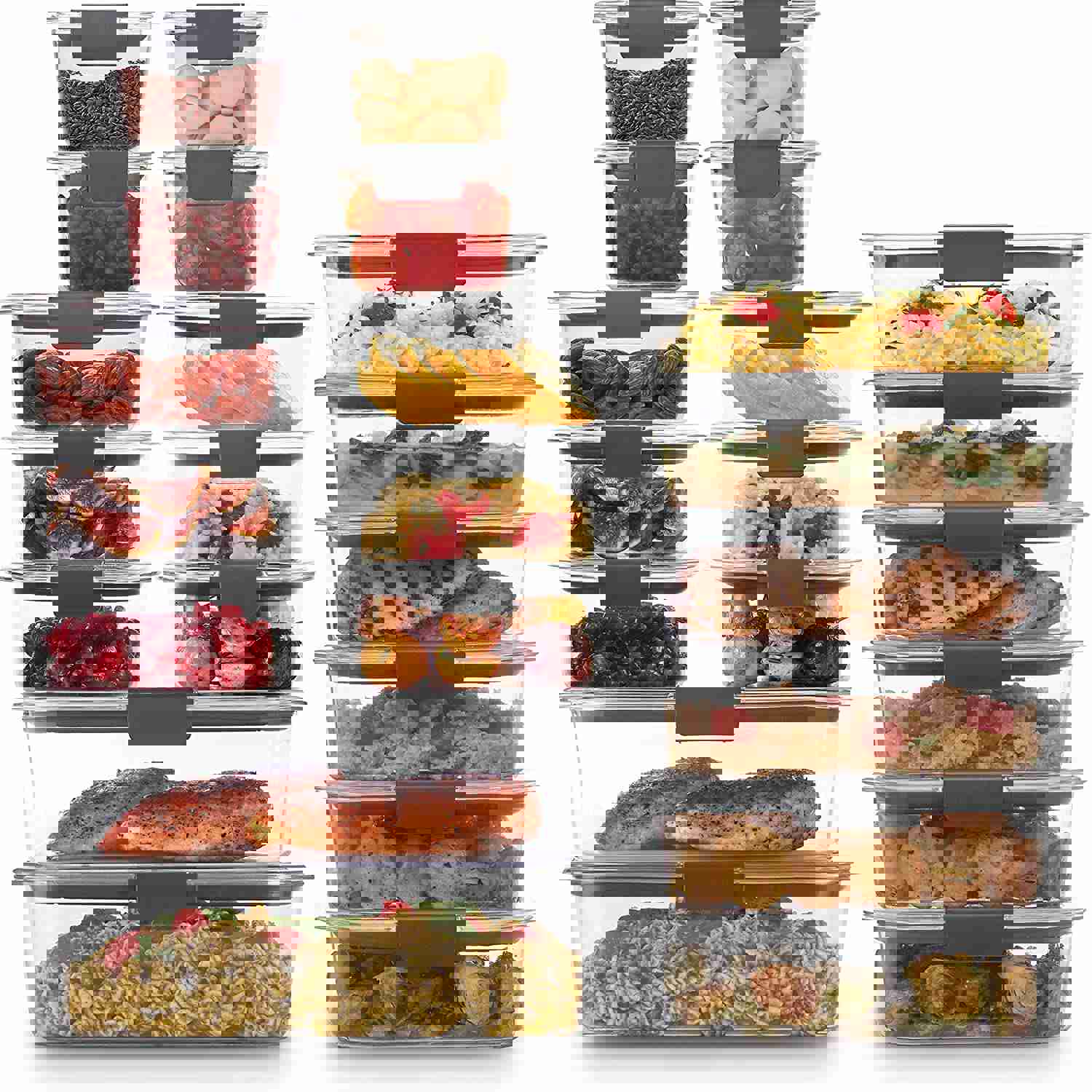 iPEGTOP Brilliance Storage 14-Piece Plastic Lids | BPA Free, Leak Proof Food Container, Clear