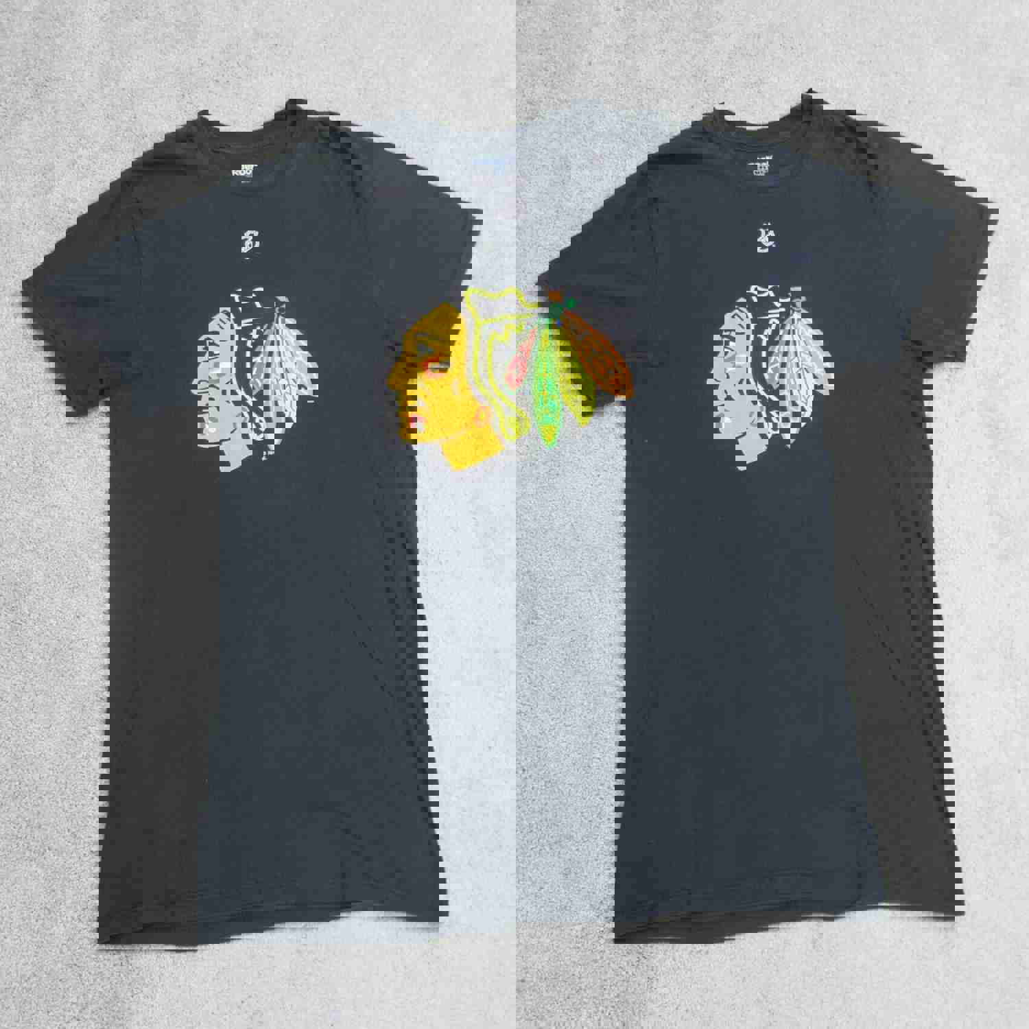 Reebok NHL Men's Large Black Crew Neck Sports Tee - 100% Cotton