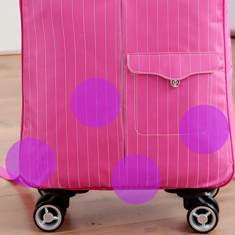 Women's Pull Rod Travel Backpack with Wheels - Large Capacity
