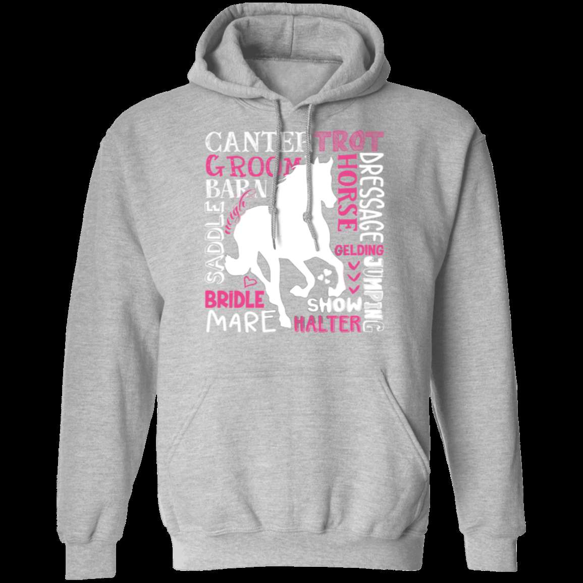 HORSE LOVER LADIES Pullover Hoodie - 8 oz Unisex Comfort Wear