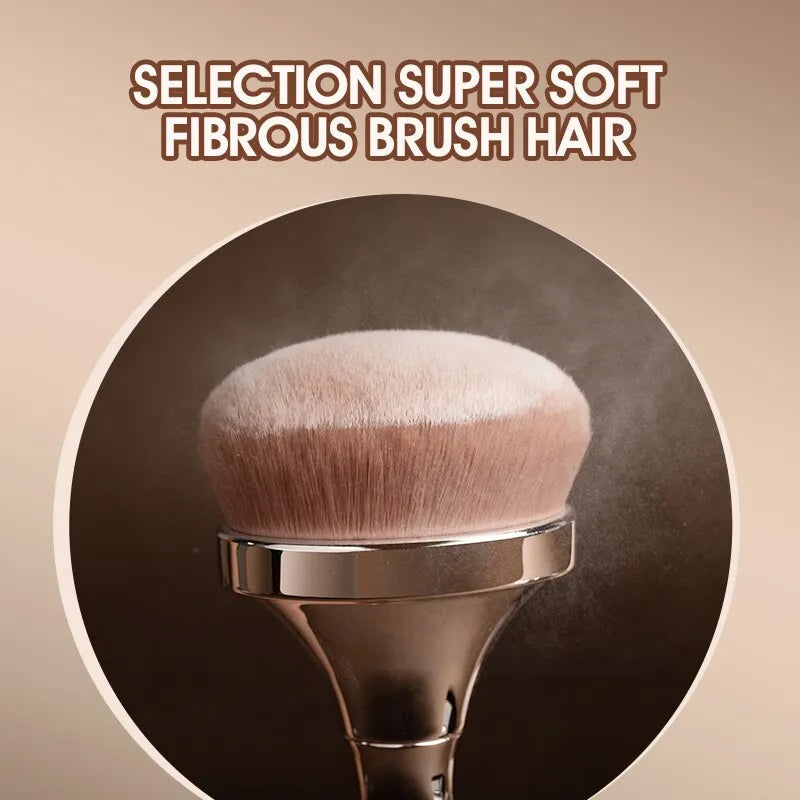 9PCS Professional Portable Makeup Brush Set - Golden Combination for Eyeshadow, Foundation, Blush & Concealer