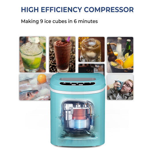 Mini Portable Compact Electric Ice Maker Machine - Green