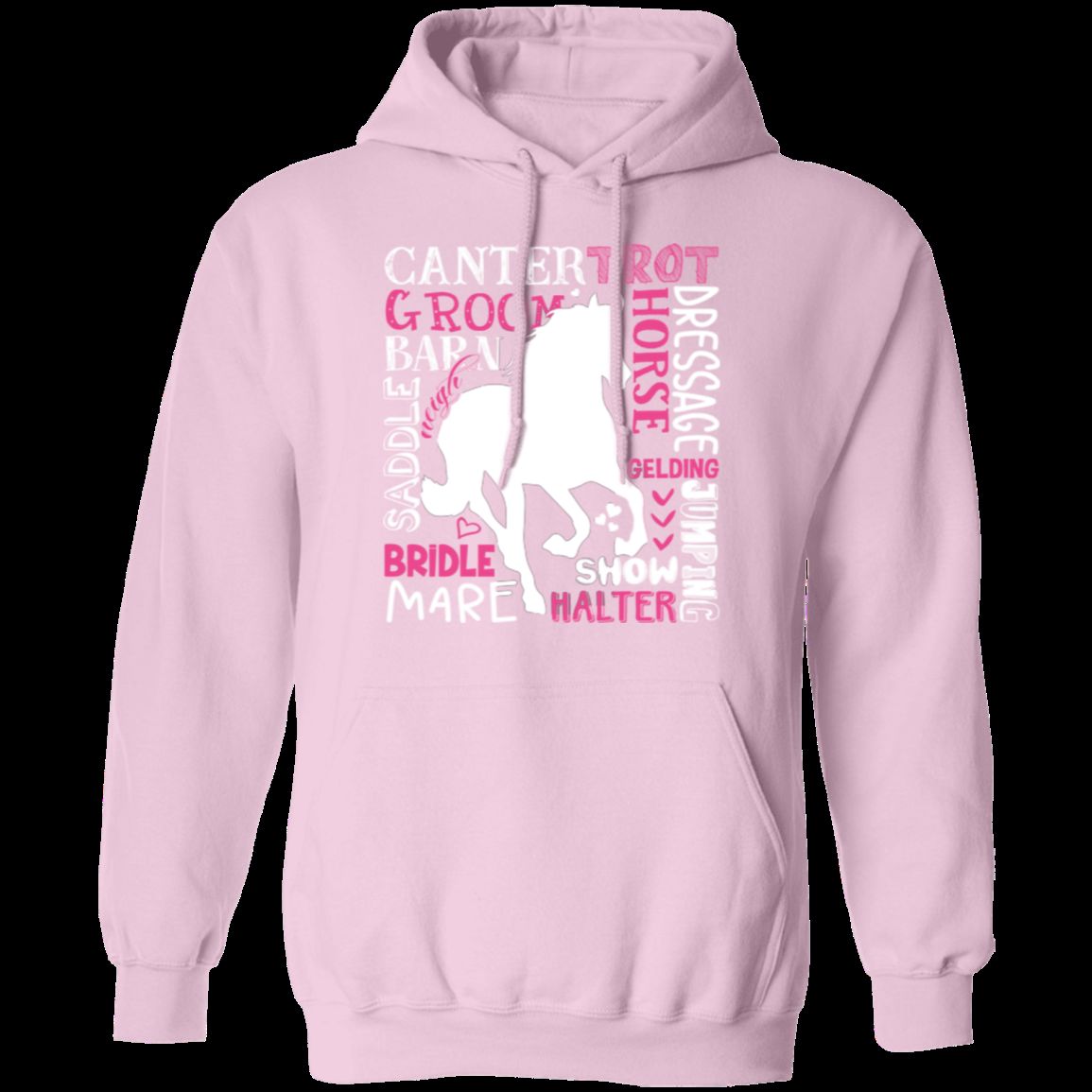 HORSE LOVER LADIES Pullover Hoodie - 8 oz Unisex Comfort Wear