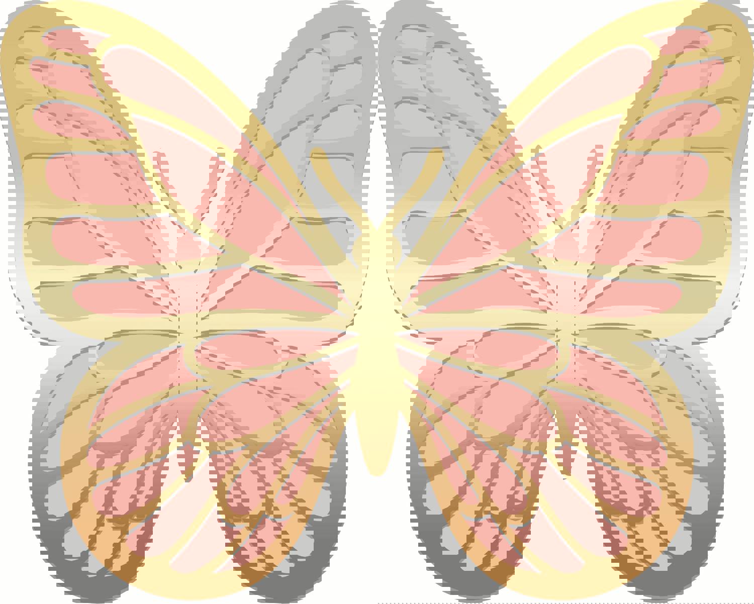 Mocsicka Giant Double Layer Gold Hollow Butterfly 3D Wall Stickers - 12pcs Party Decor