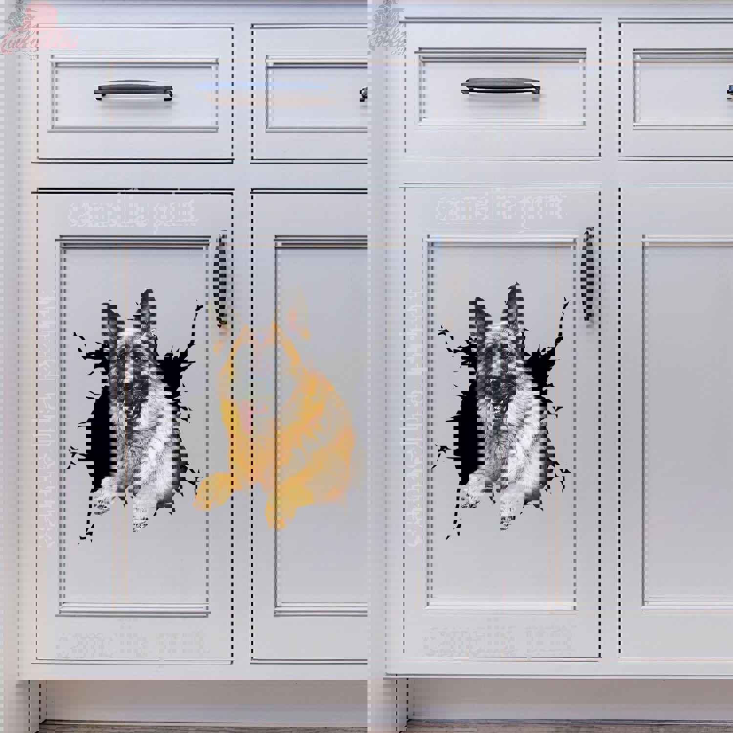 German Shepherd Crack Sticker For Back Window Wiper Fun Car Sticker Boyfriend Valentines Day Gifts