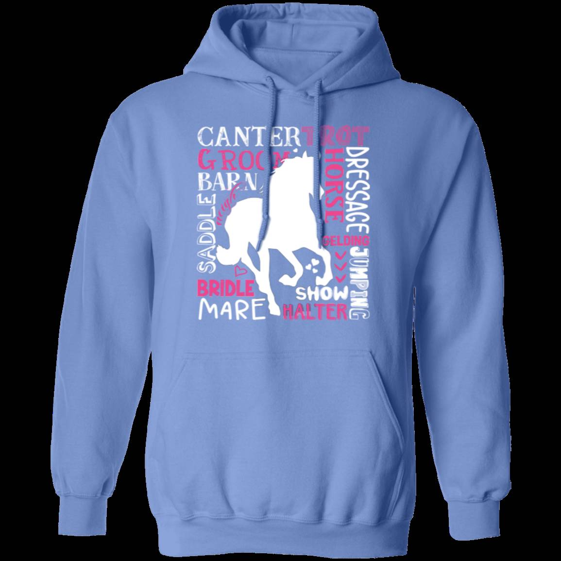 HORSE LOVER LADIES Pullover Hoodie - 8 oz Unisex Comfort Wear