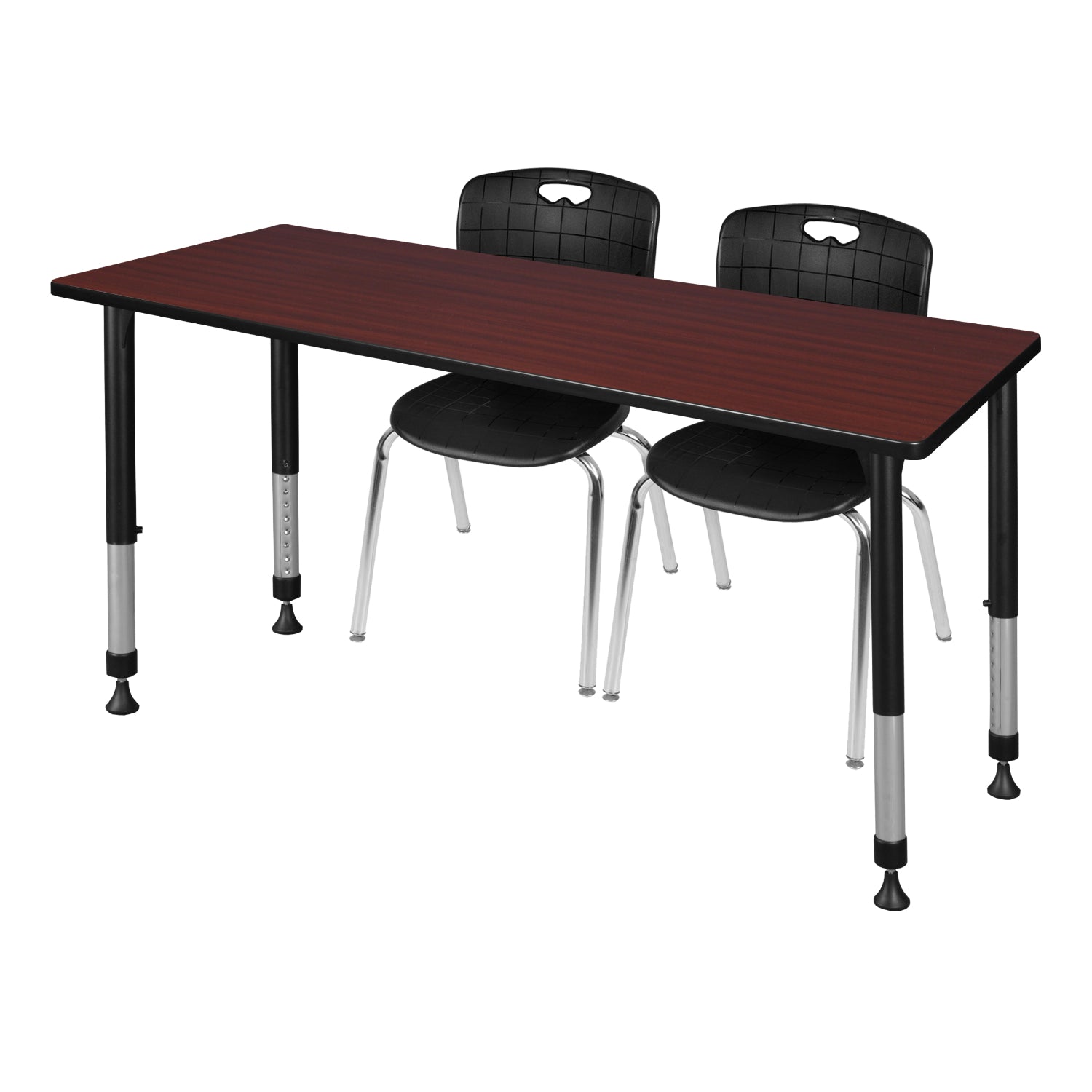 Kee Classroom Table and Chair Package - Adjustable Height Table with 2 Stackable Chairs