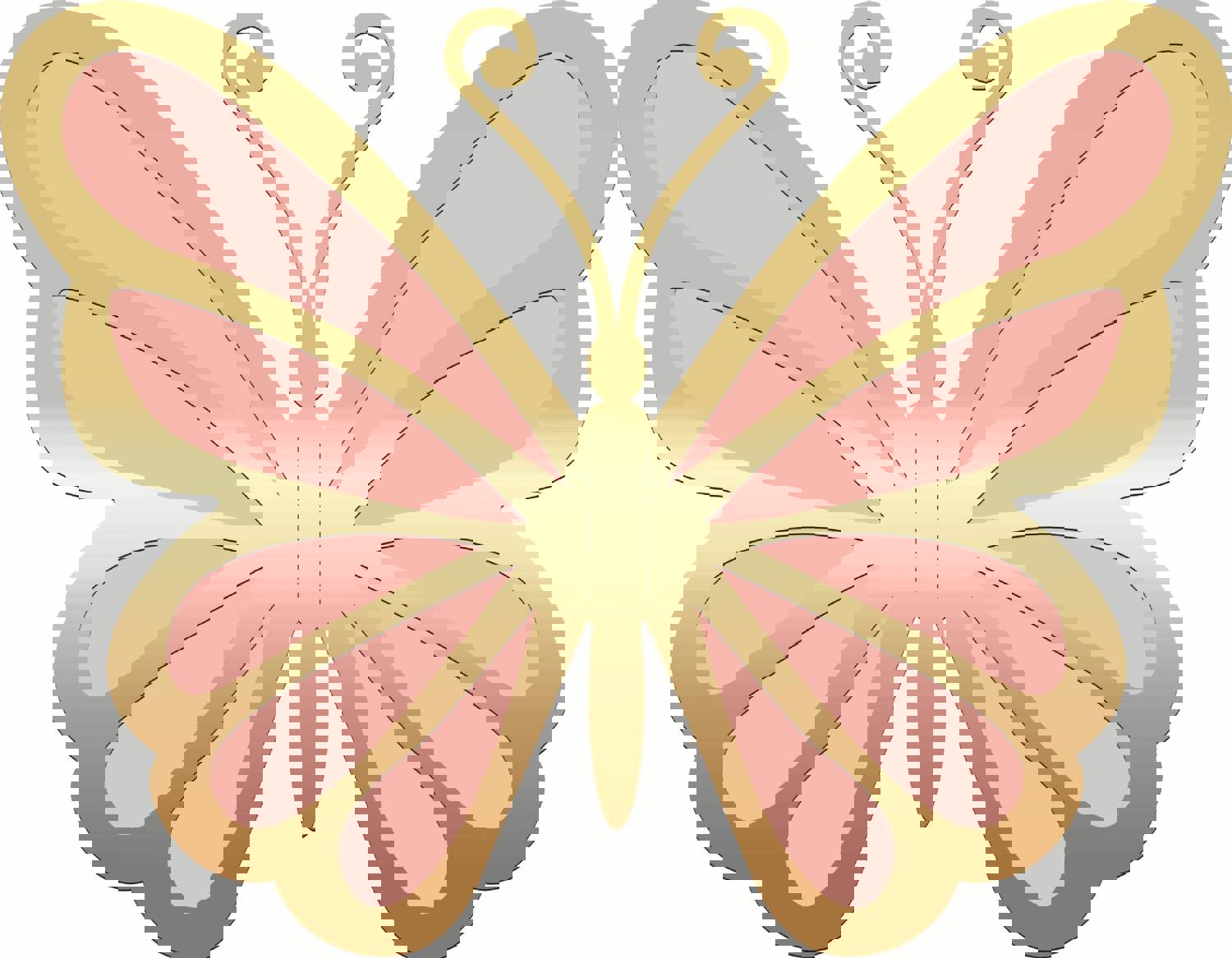 Mocsicka Giant Double Layer Gold Hollow Butterfly 3D Wall Stickers - 12pcs Party Decor