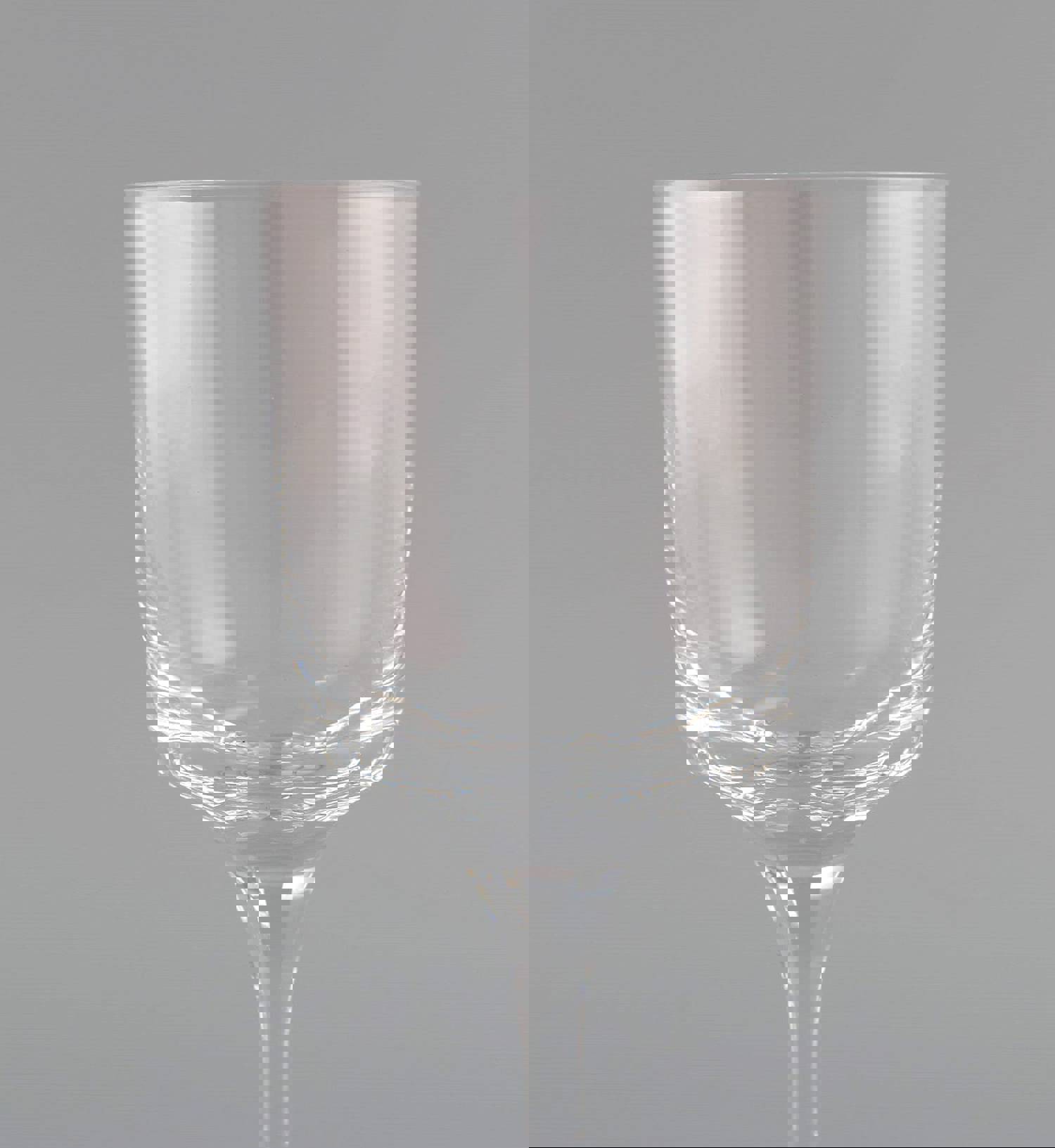 Six René Lalique Chenonceaux Red Wine Glasses in Clear Mouth-Blown Crystal Glass, Mid-20th Century