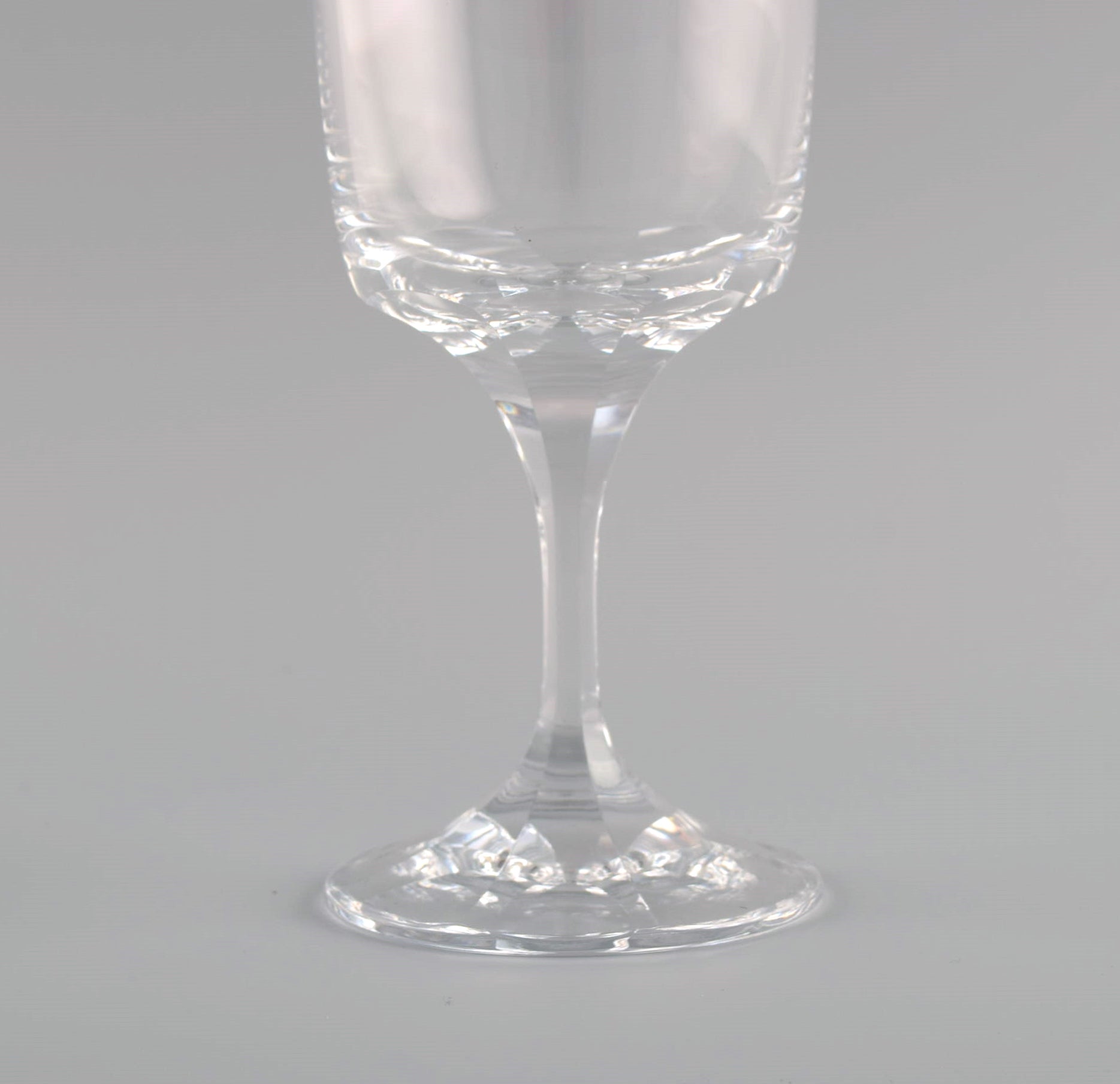 Six René Lalique Chenonceaux Red Wine Glasses in Clear Mouth-Blown Crystal Glass, Mid-20th Century