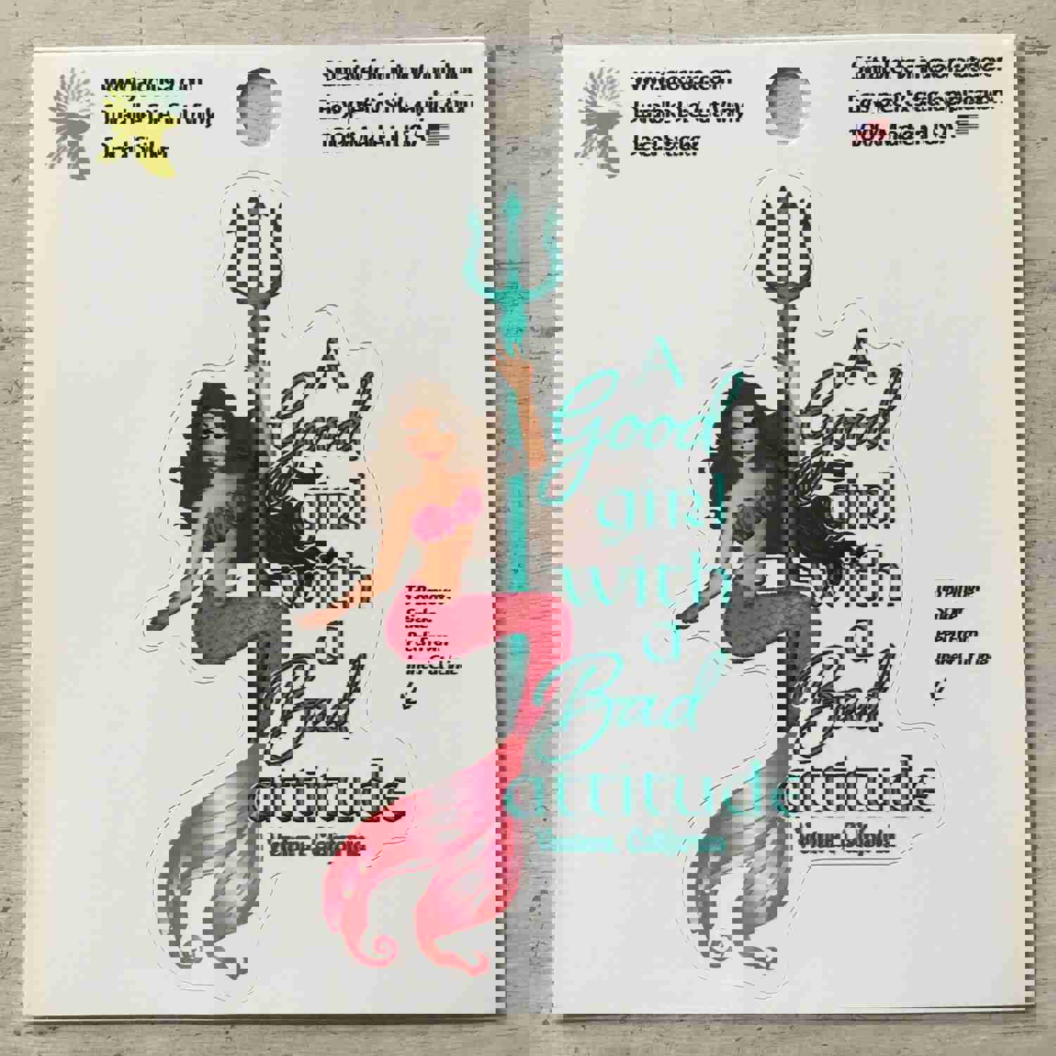 Ventura California Die Cut Mermaid Stickers