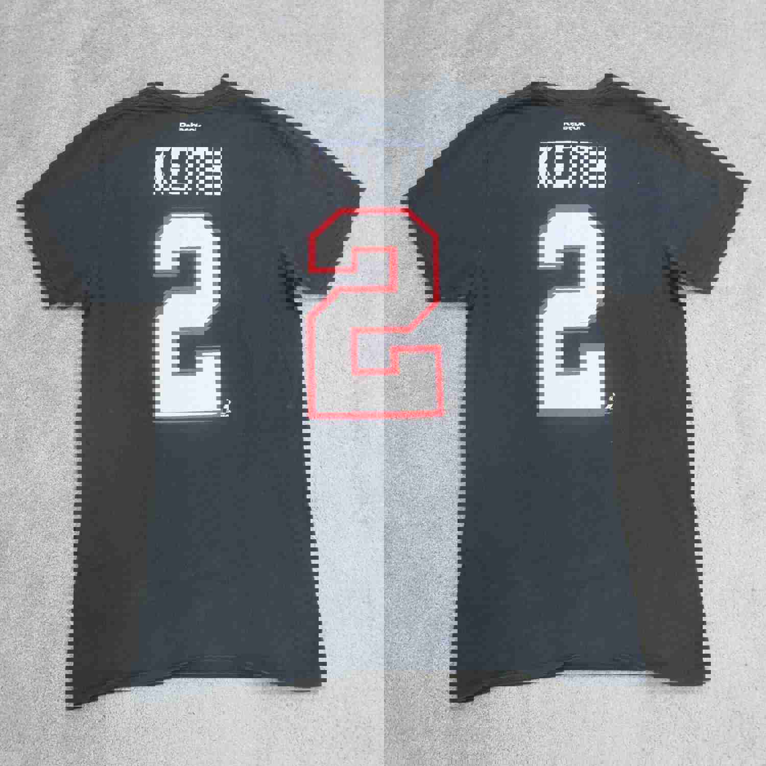 Reebok NHL Men's Large Black Crew Neck Sports Tee - 100% Cotton