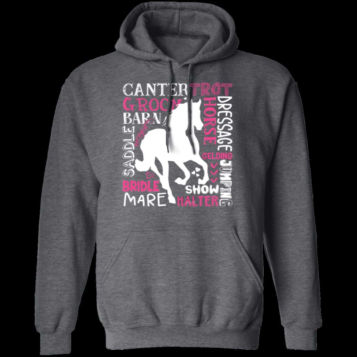 HORSE LOVER LADIES Pullover Hoodie - 8 oz Unisex Comfort Wear