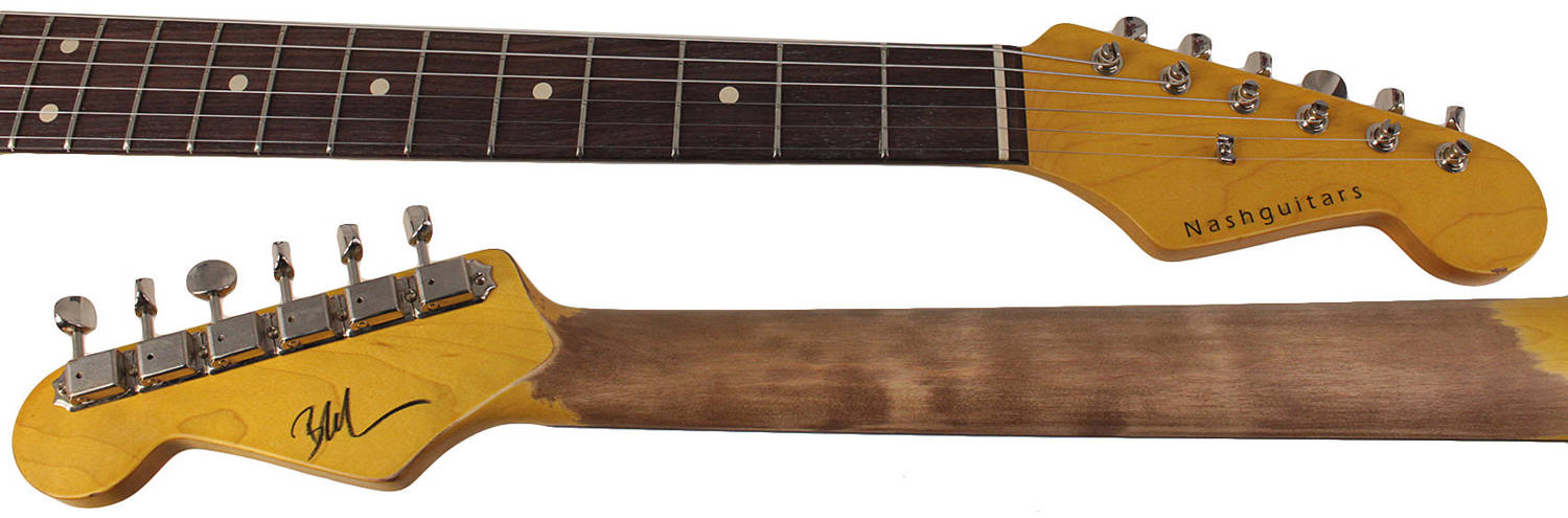 Nash S-63 Guitar, Olympic White, Hardtail, Light Aging