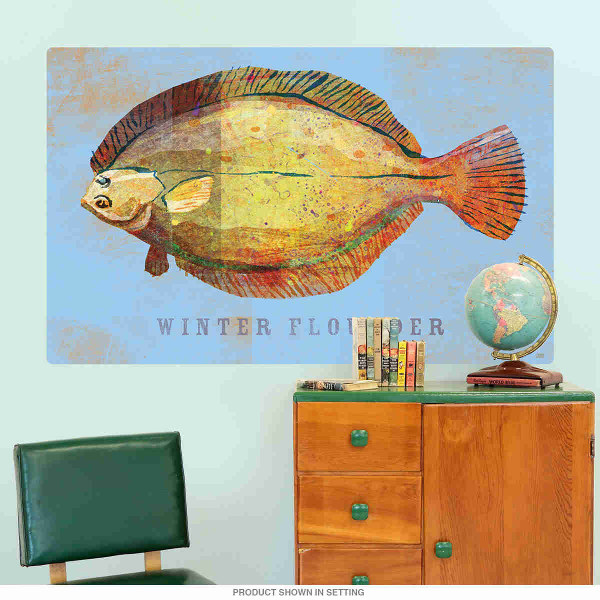 Winter Flounder Saltwater Fish Art Wall Decal