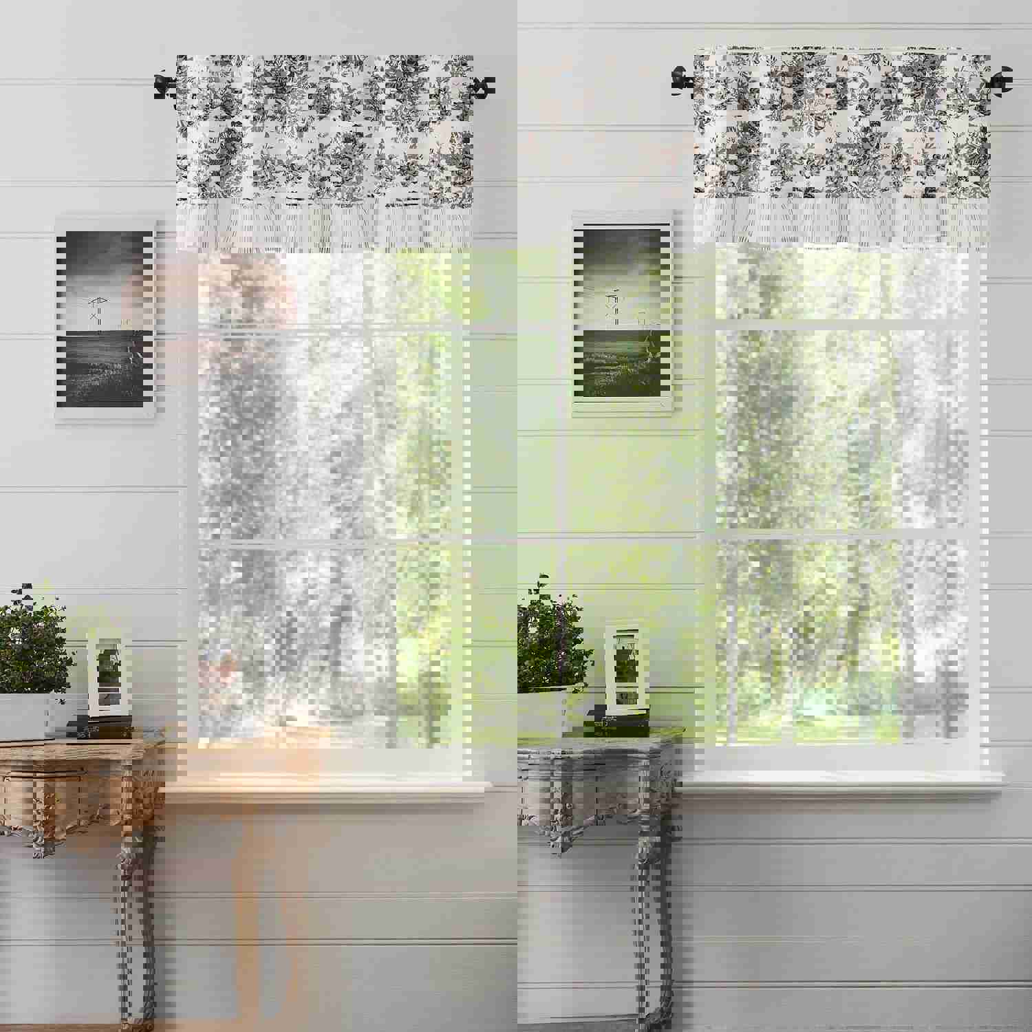 Annie Portabella Floral Ruffled Lined Valance 60