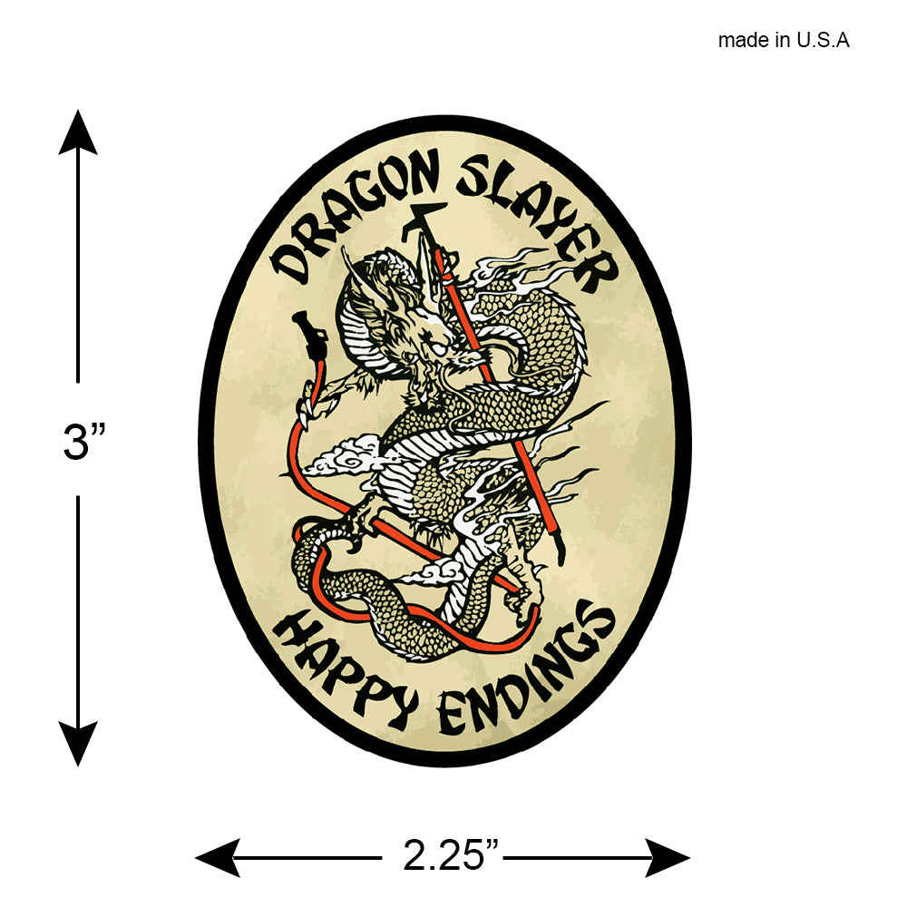 Dragon Slayer Firefighter Sticker - High Quality Decal for First Responders