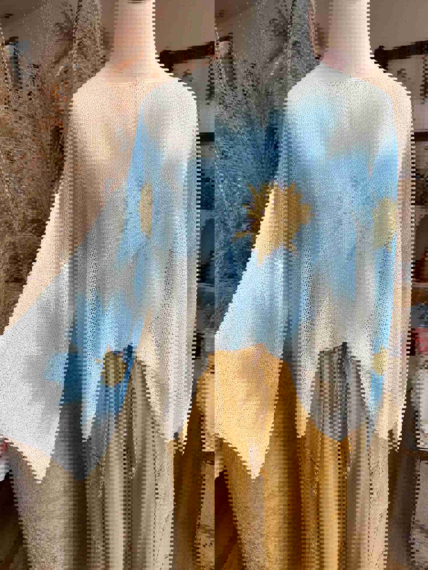 Buy Myself Flowers Sweater - Blue