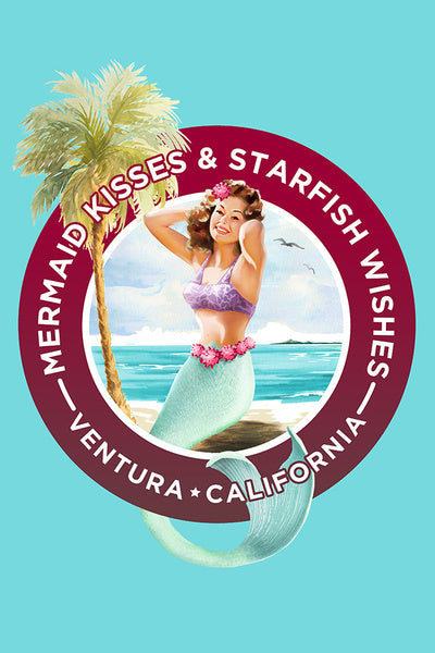 Ventura California Die Cut Mermaid Stickers