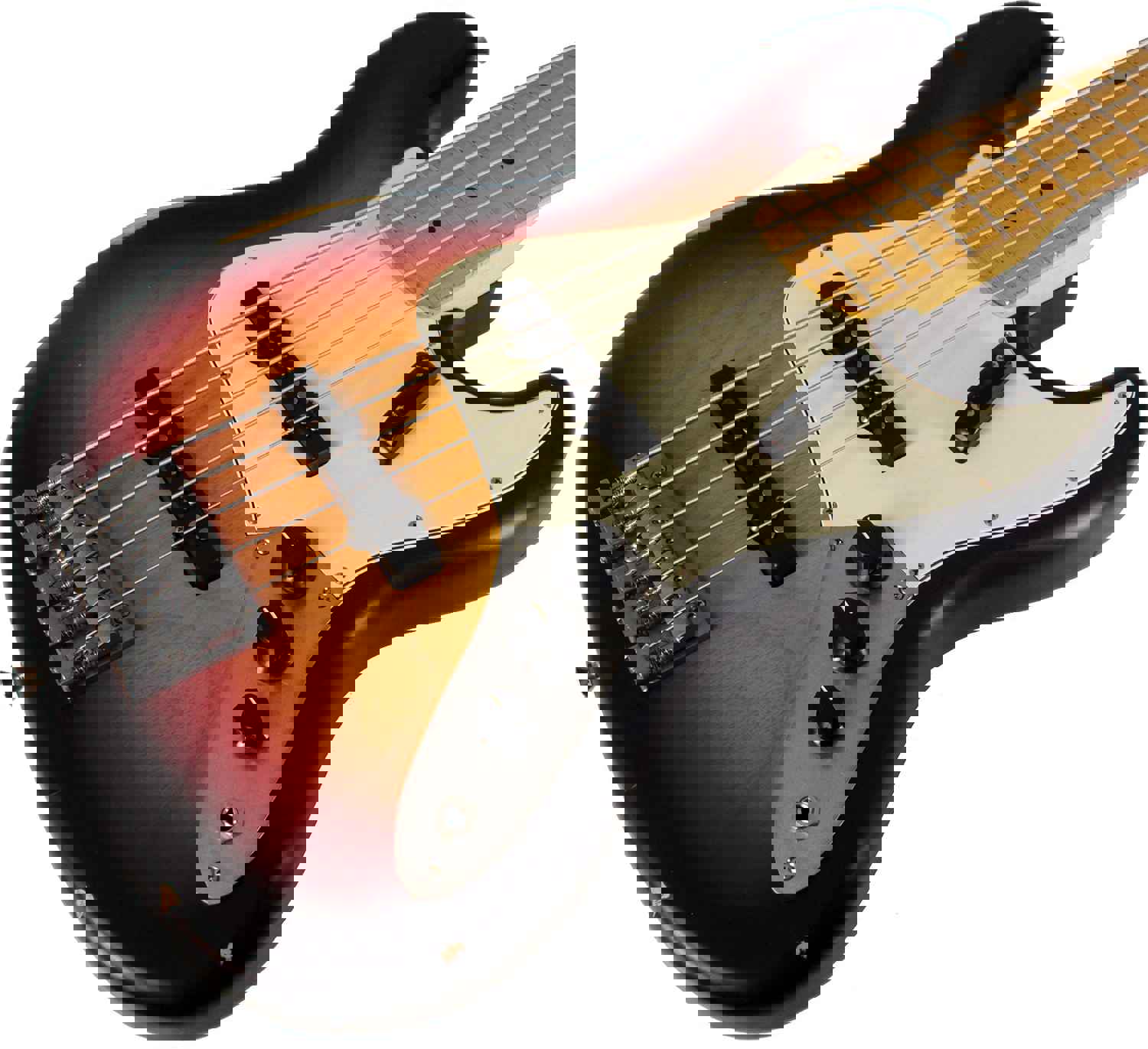 Nash JB-5 Bass Guitar, 3-Tone Sunburst with Light Aging