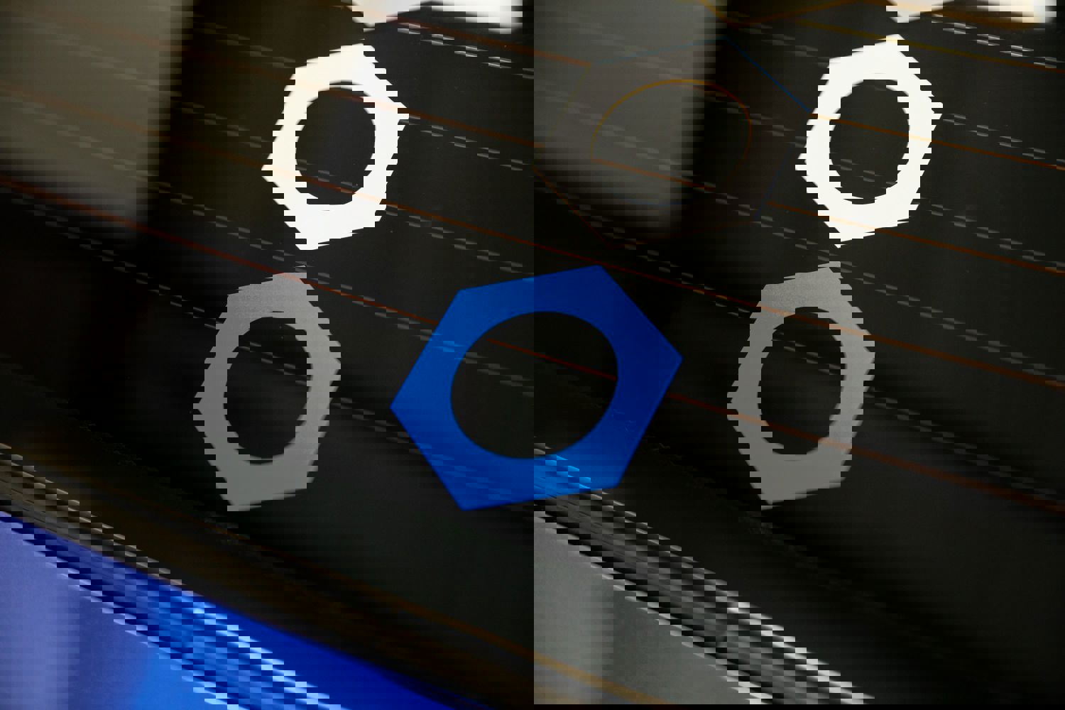 Die-Cut Vinyl Hex Logo Decal for Car Windows