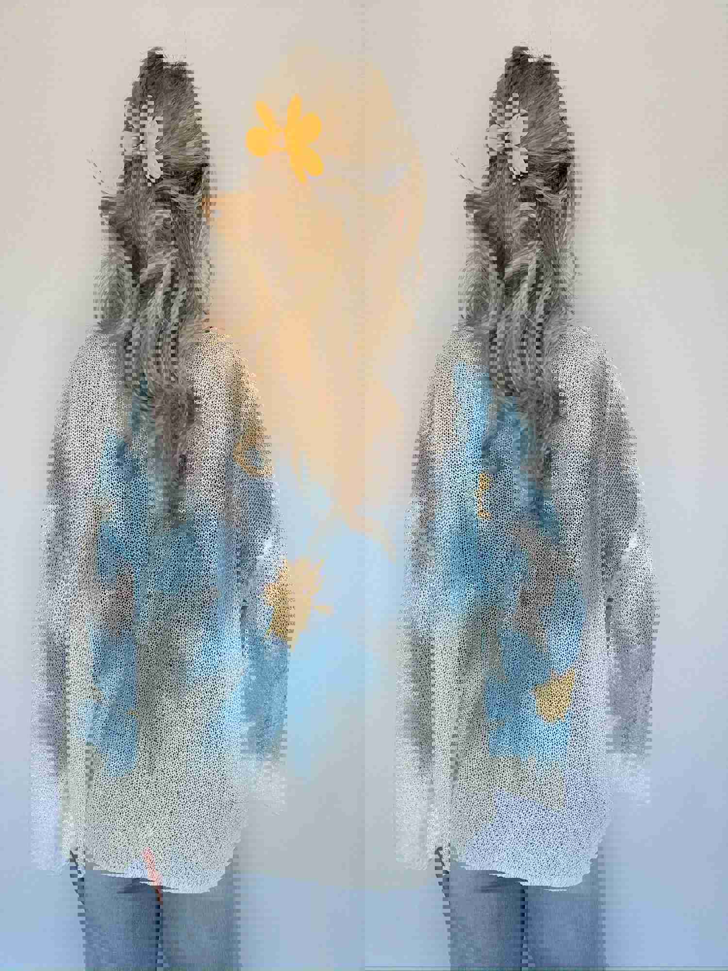 Buy Myself Flowers Sweater - Blue