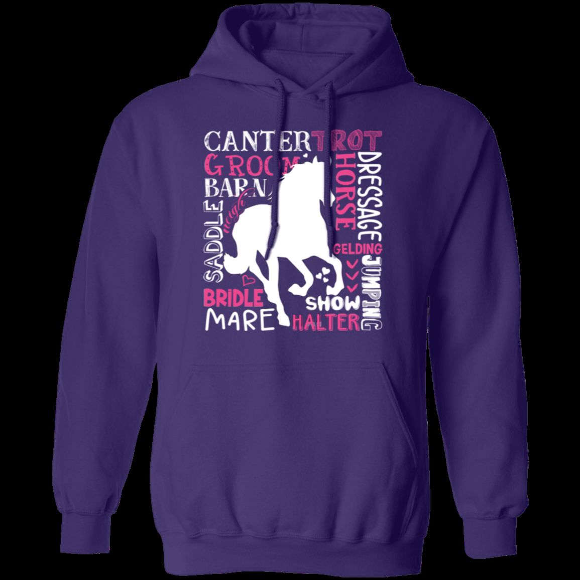 HORSE LOVER LADIES Pullover Hoodie - 8 oz Unisex Comfort Wear