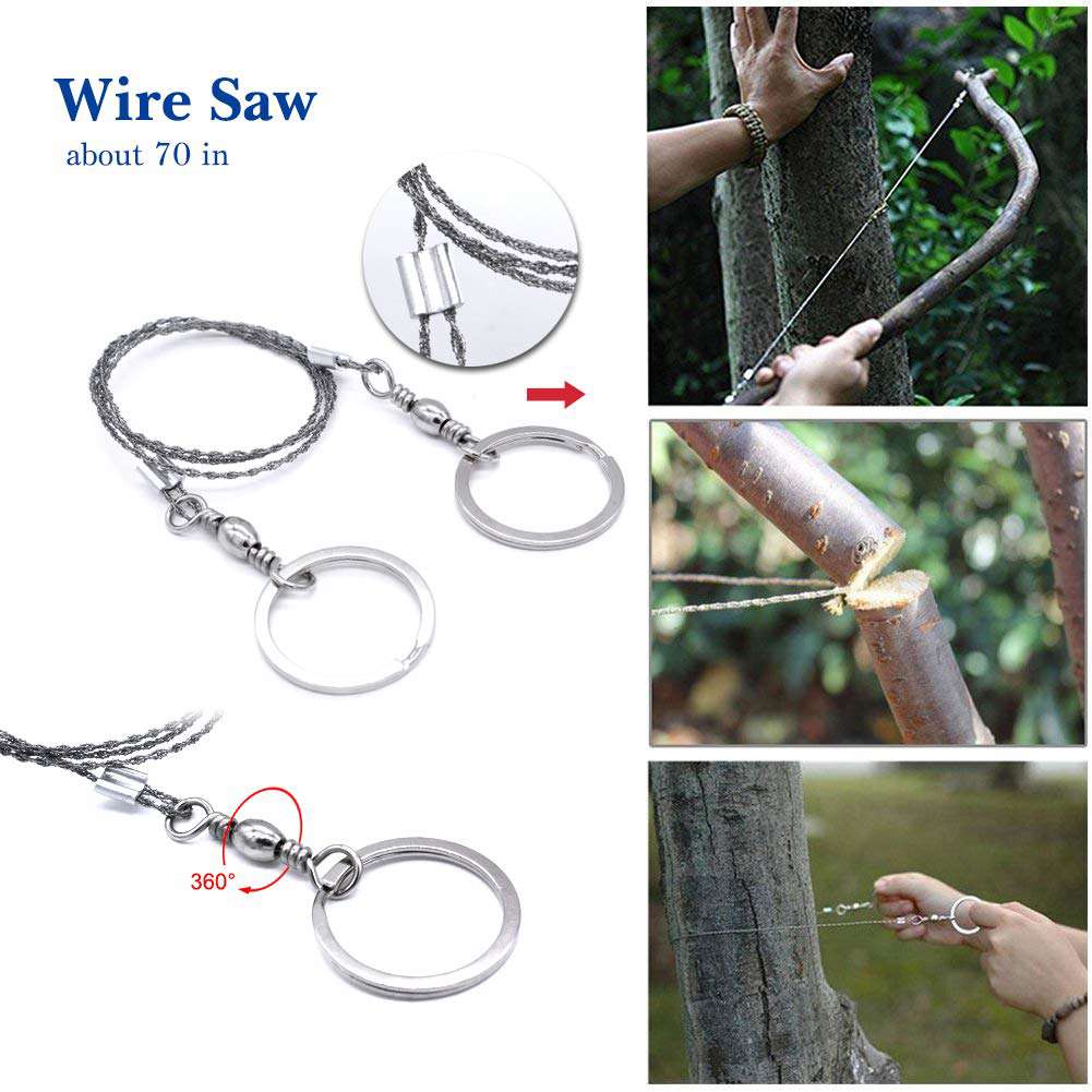 13 in 1 Emergency Survival Kit with Military Compass, Saber Card, Whistle for Outdoor Adventures