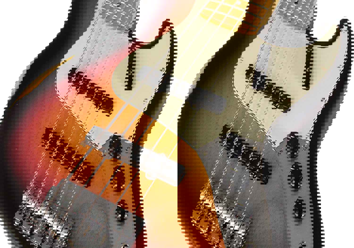 Nash JB-5 Bass Guitar, 3-Tone Sunburst with Light Aging