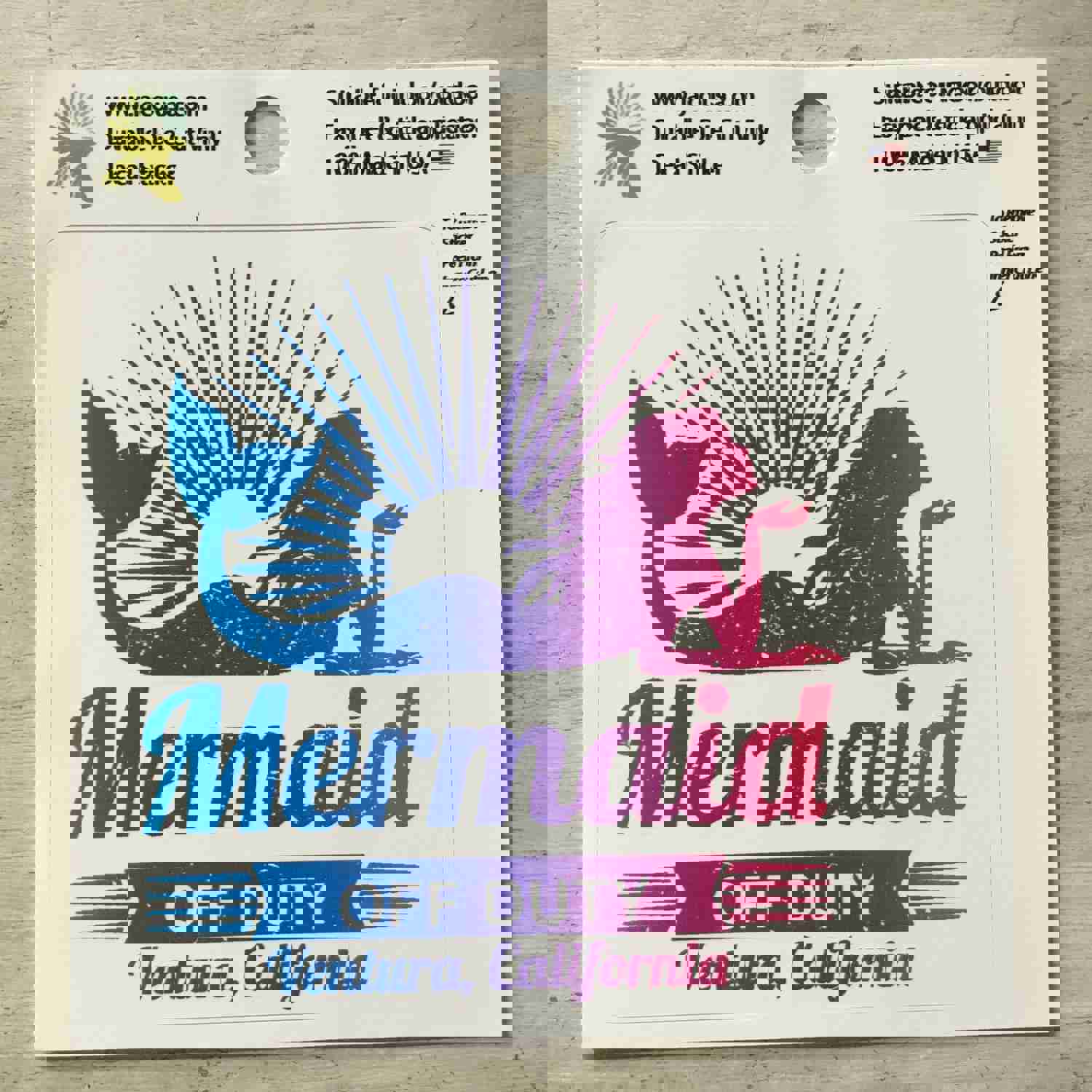 Ventura California Die Cut Mermaid Stickers