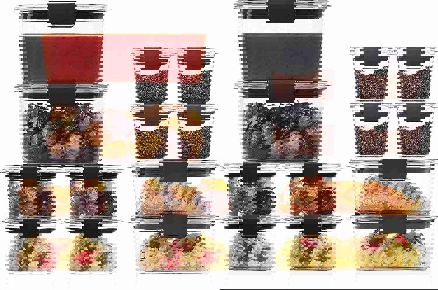 iPEGTOP Brilliance Storage 14-Piece Plastic Lids | BPA Free, Leak Proof Food Container, Clear