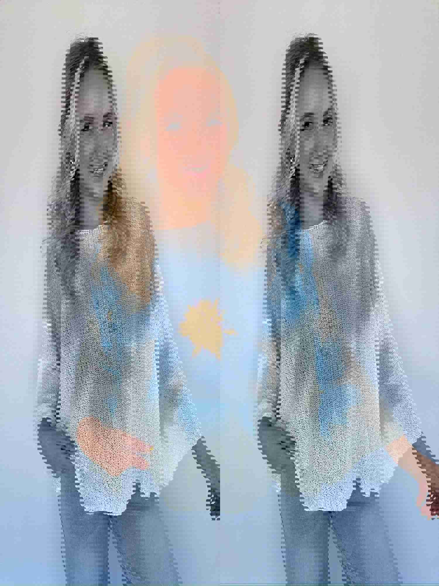 Buy Myself Flowers Sweater - Blue