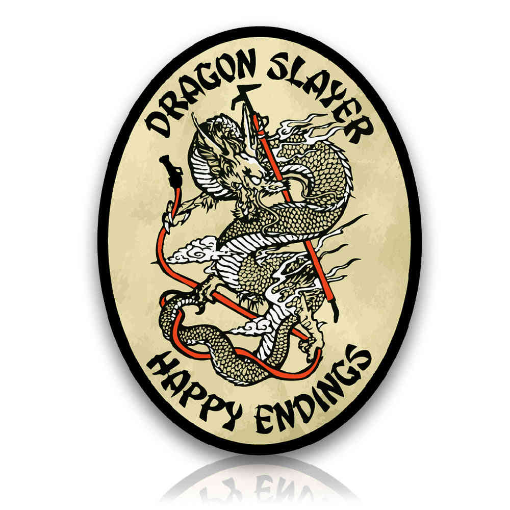 Dragon Slayer Firefighter Sticker - High Quality Decal for First Responders