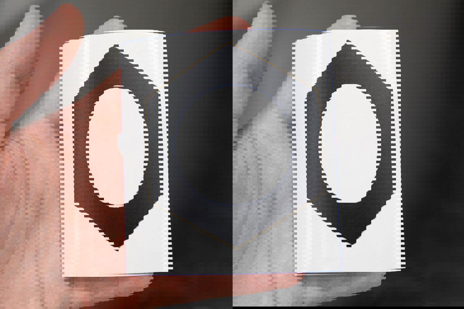 Die-Cut Vinyl Hex Logo Decal for Car Windows