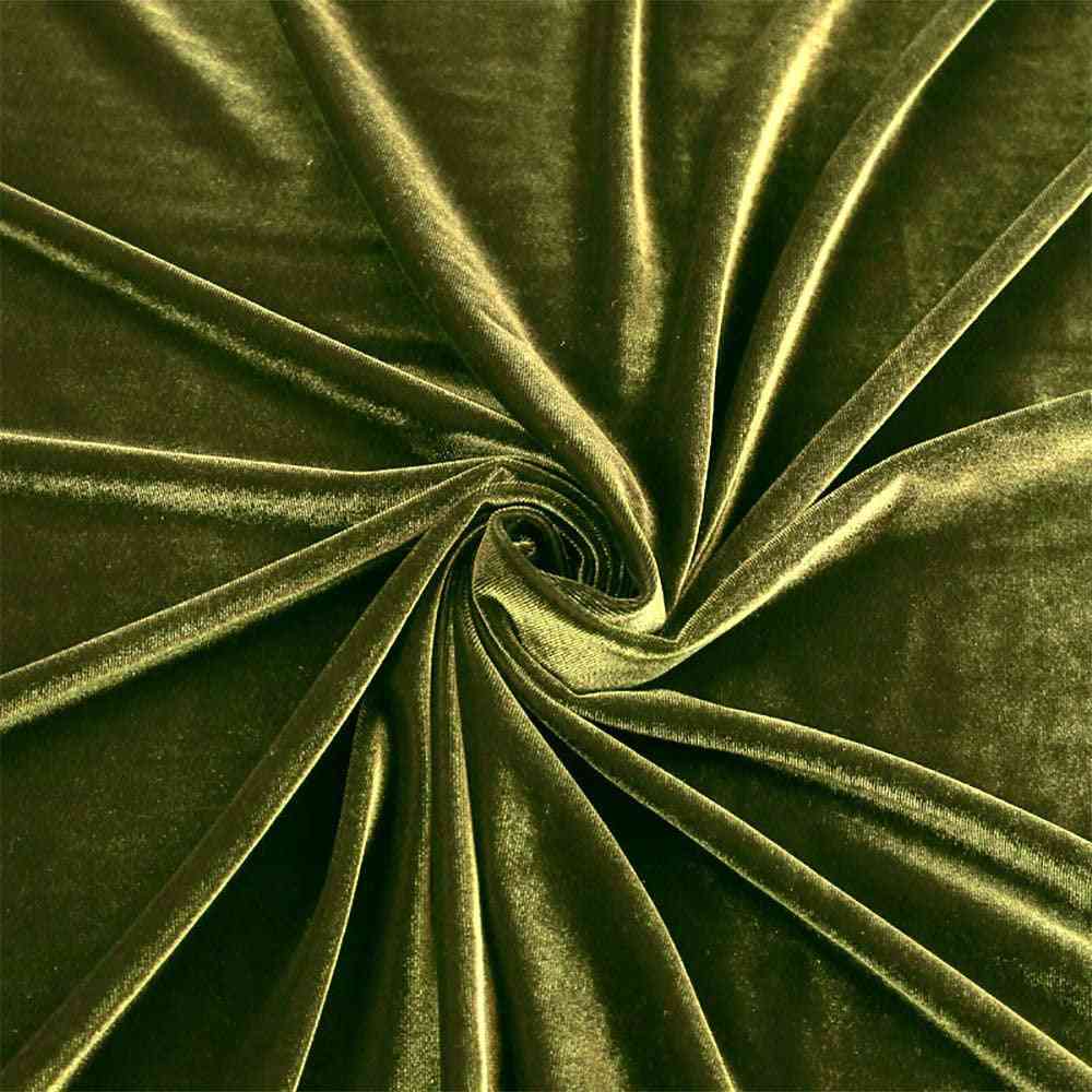 Stretch Velvet Fabric - Olive - 60" Wide for Sewing, Apparel, and Crafts