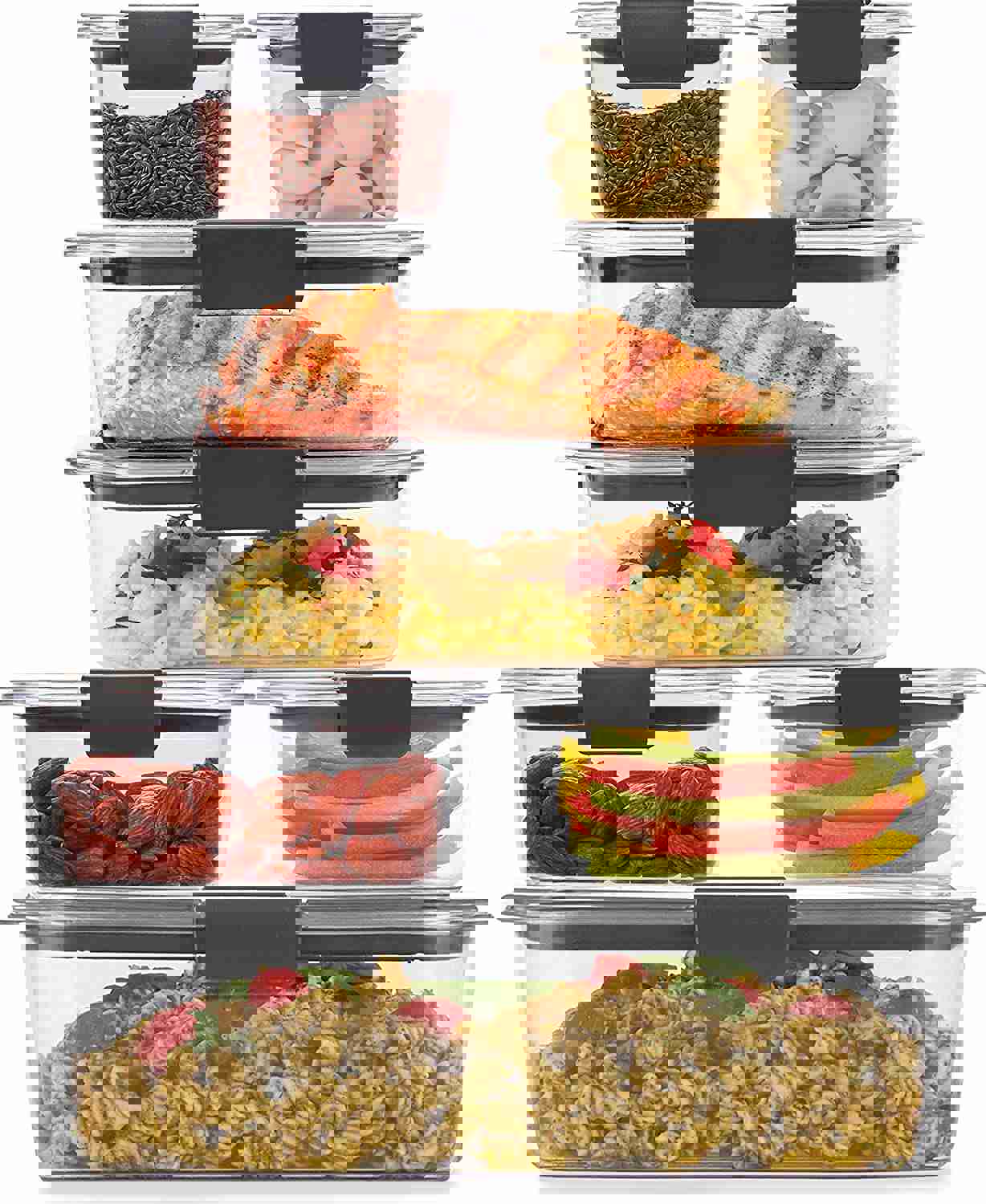 iPEGTOP Brilliance Storage 14-Piece Plastic Lids | BPA Free, Leak Proof Food Container, Clear