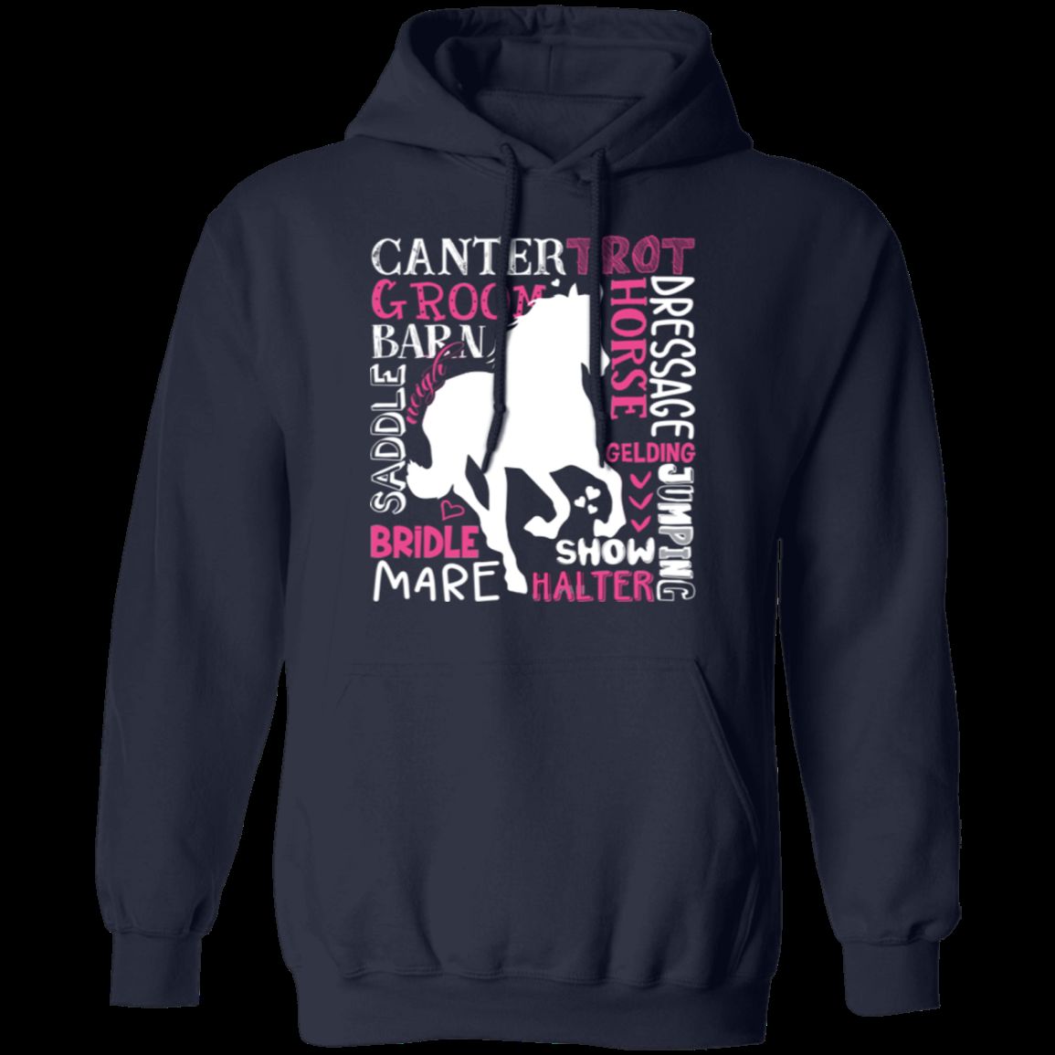 HORSE LOVER LADIES Pullover Hoodie - 8 oz Unisex Comfort Wear