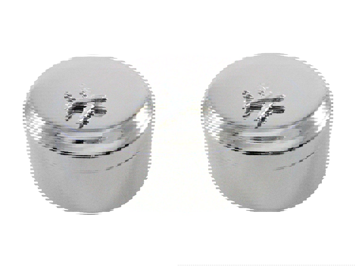 Smooth Large Commercial Jet Plane Pendant Oval Trinket Jewelry Box