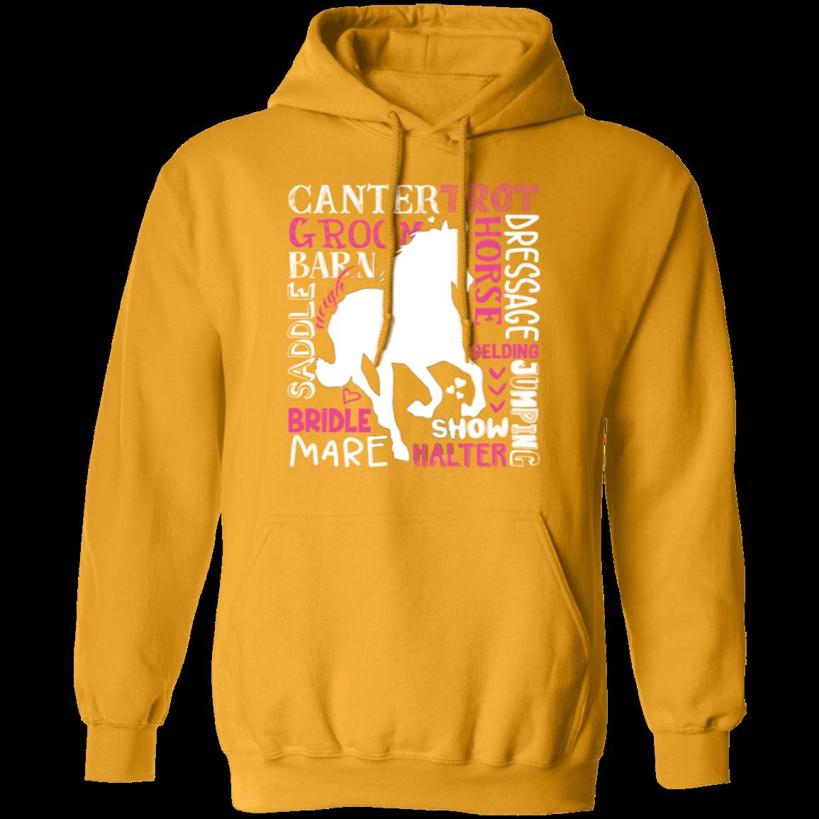 HORSE LOVER LADIES Pullover Hoodie - 8 oz Unisex Comfort Wear