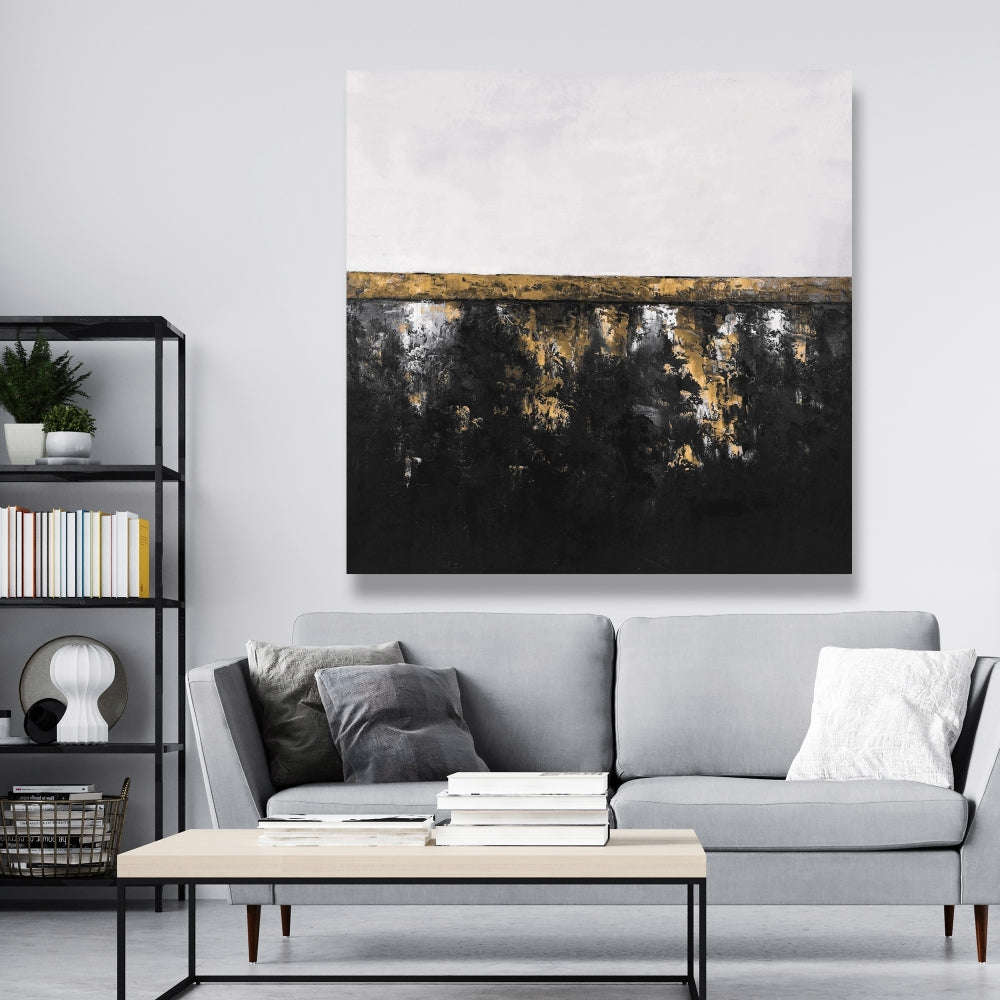 Abstract Industrial Metal Fine Art Gallery Wrapped Canvas 36x36