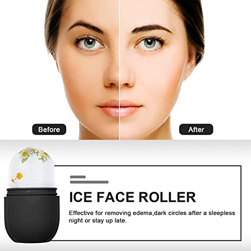 Silicone Ice Roller for Face and Eye Massage - Skin Care Tool to Remove Fine Lines & Shrink Pores