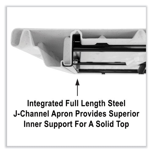 Correll Adjustable Folding Table - 48x24x22 to 32 Inches, Green Top, Black Legs