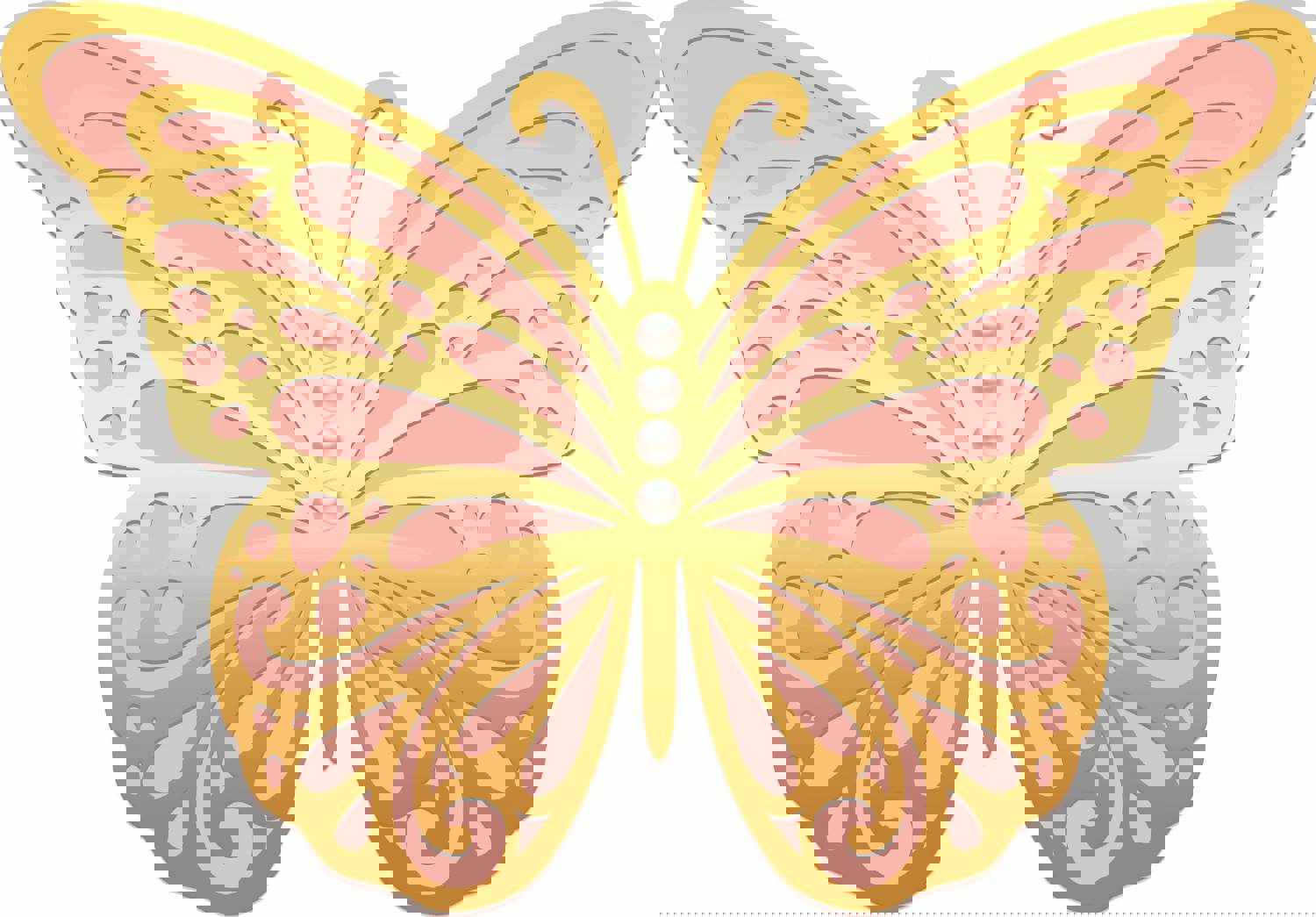 Mocsicka Giant Double Layer Gold Hollow Butterfly 3D Wall Stickers - 12pcs Party Decor