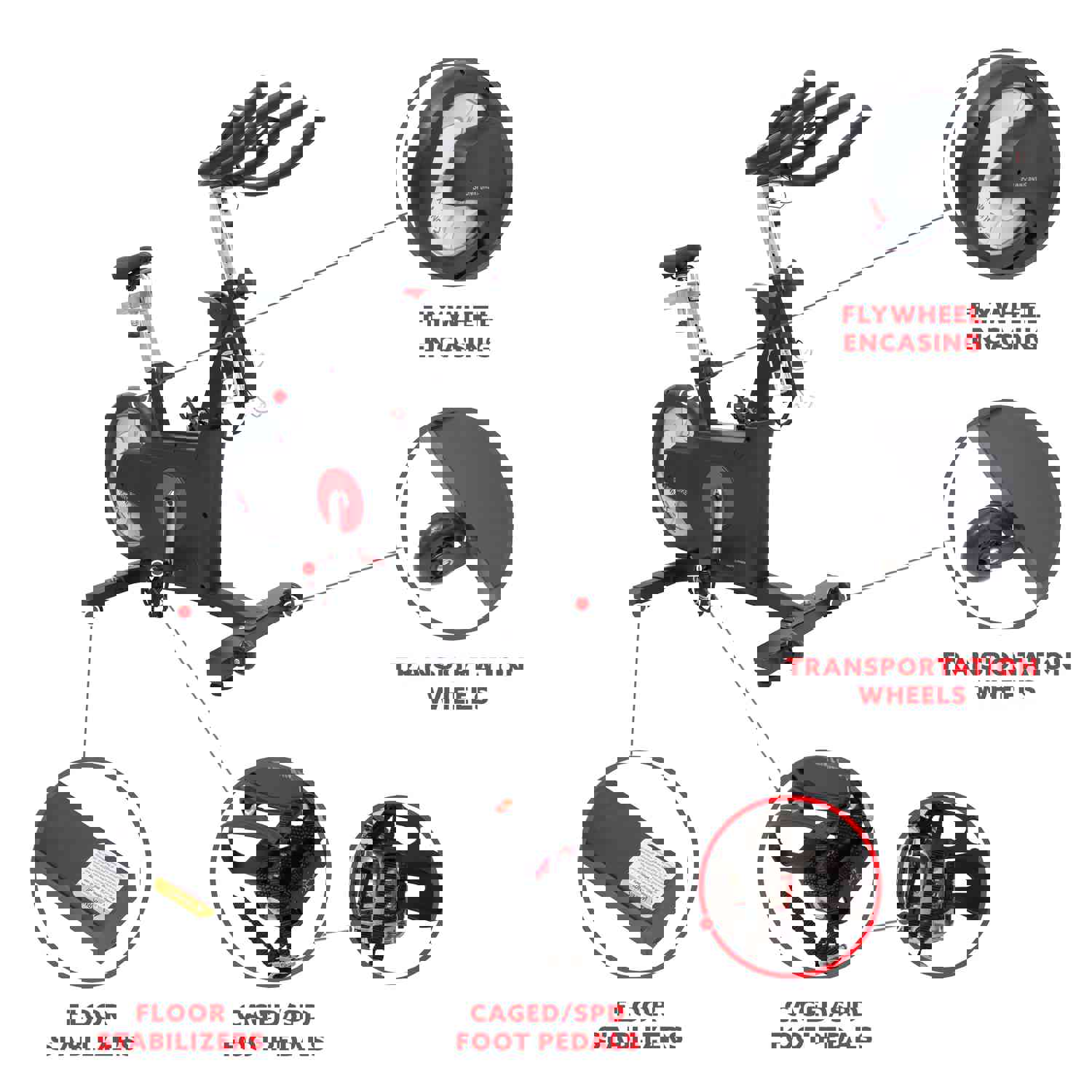 Sunny Health & Fitness Premium Kinetic Flywheel Rear Drive Cycle - SF-B1852