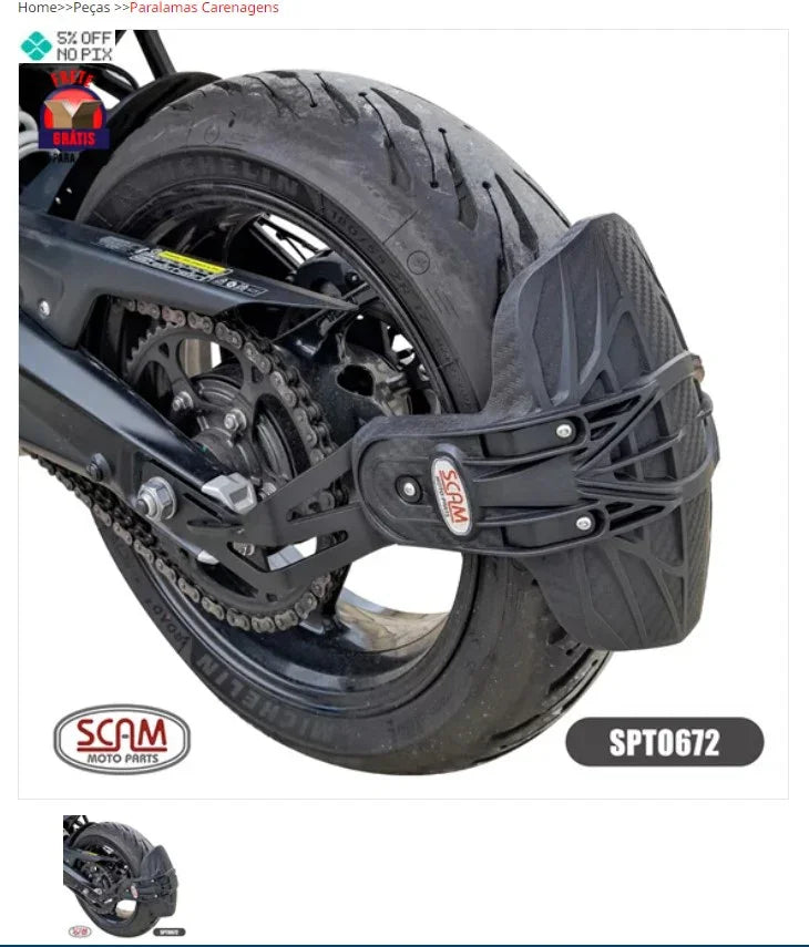 Personal Shopper Service for Paralama Traseiro ANTI SPRAY Triumph Tiger 660 SPORT 2022 (SCAM) Preto